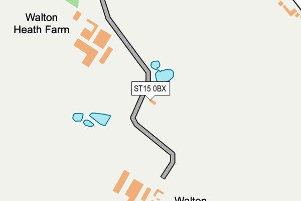 ST15 0BX map - OS OpenMap – Local (Ordnance Survey)