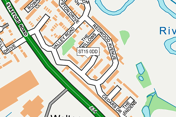 ST15 0DD map - OS OpenMap – Local (Ordnance Survey)