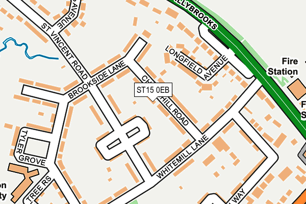 ST15 0EB map - OS OpenMap – Local (Ordnance Survey)