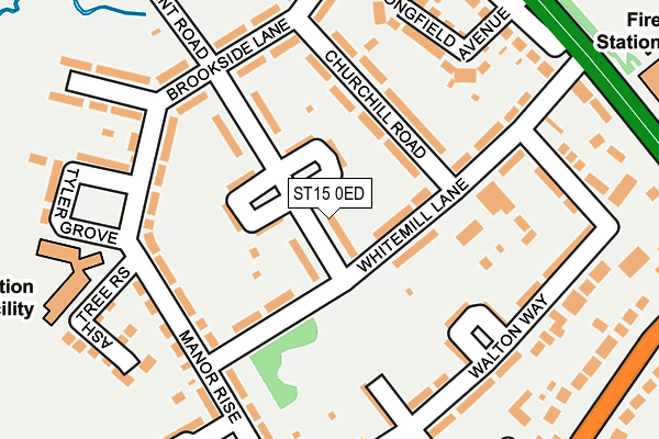 ST15 0ED map - OS OpenMap – Local (Ordnance Survey)