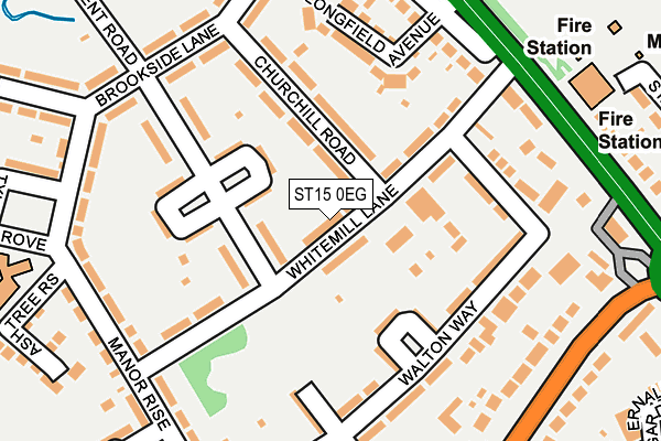 ST15 0EG map - OS OpenMap – Local (Ordnance Survey)