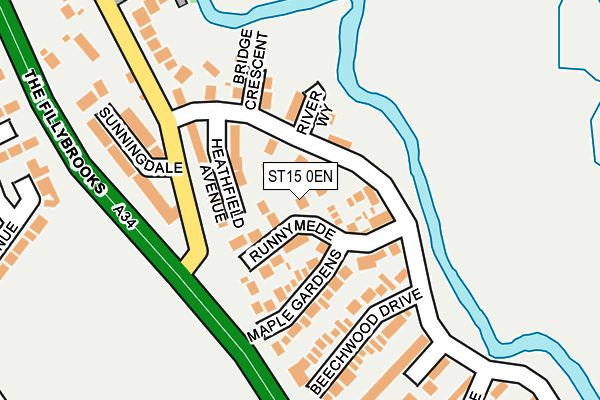 ST15 0EN map - OS OpenMap – Local (Ordnance Survey)