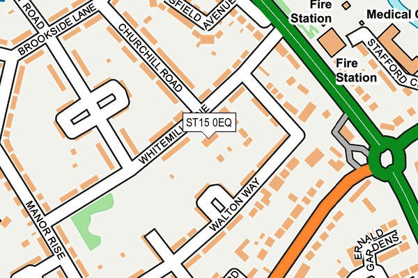 ST15 0EQ map - OS OpenMap – Local (Ordnance Survey)