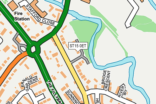 ST15 0ET map - OS OpenMap – Local (Ordnance Survey)