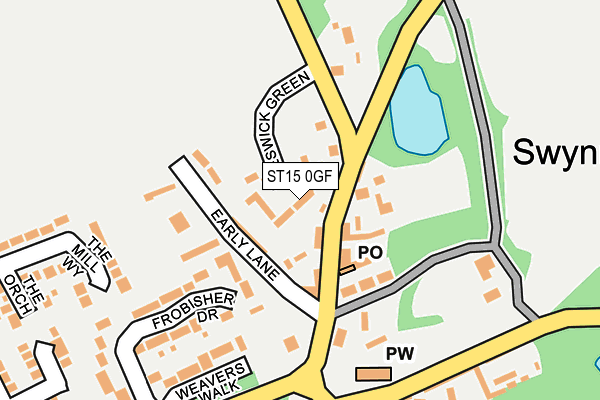 ST15 0GF map - OS OpenMap – Local (Ordnance Survey)