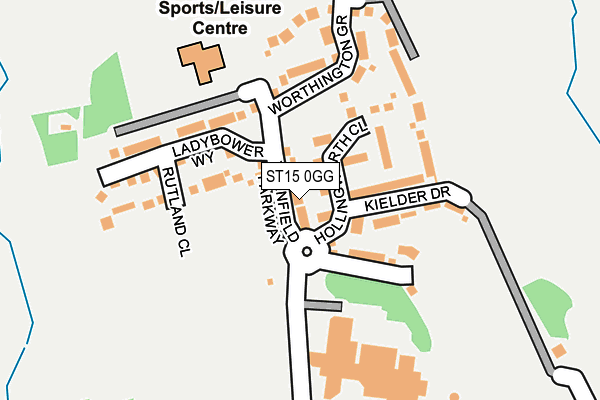 ST15 0GG map - OS OpenMap – Local (Ordnance Survey)