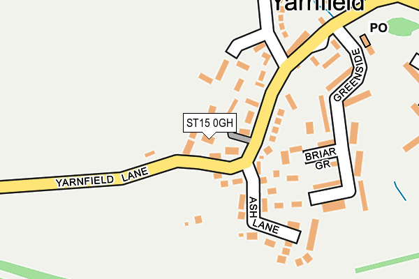 ST15 0GH map - OS OpenMap – Local (Ordnance Survey)