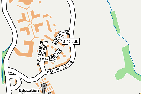 ST15 0GL map - OS OpenMap – Local (Ordnance Survey)