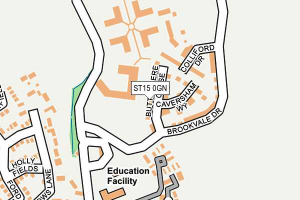 ST15 0GN map - OS OpenMap – Local (Ordnance Survey)