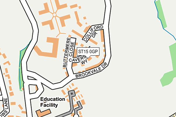 ST15 0GP map - OS OpenMap – Local (Ordnance Survey)