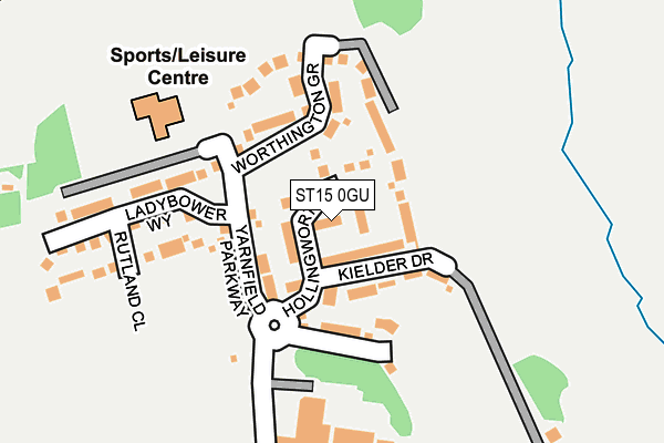 ST15 0GU map - OS OpenMap – Local (Ordnance Survey)