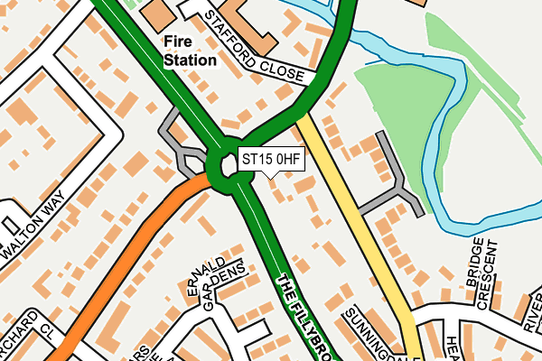 ST15 0HF map - OS OpenMap – Local (Ordnance Survey)