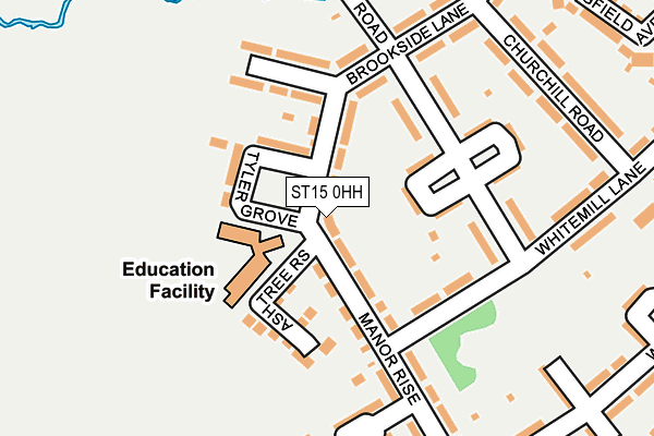 ST15 0HH map - OS OpenMap – Local (Ordnance Survey)