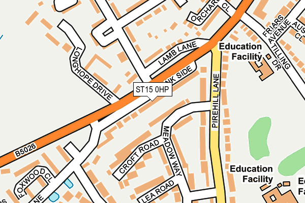 ST15 0HP map - OS OpenMap – Local (Ordnance Survey)