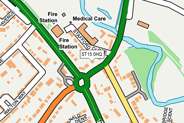 ST15 0HQ map - OS OpenMap – Local (Ordnance Survey)