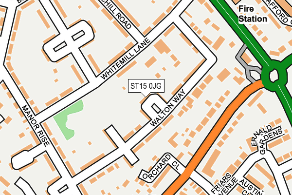 ST15 0JG map - OS OpenMap – Local (Ordnance Survey)