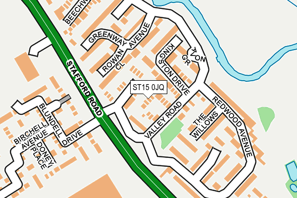 ST15 0JQ map - OS OpenMap – Local (Ordnance Survey)