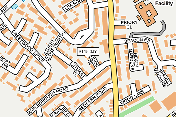 ST15 0JY map - OS OpenMap – Local (Ordnance Survey)