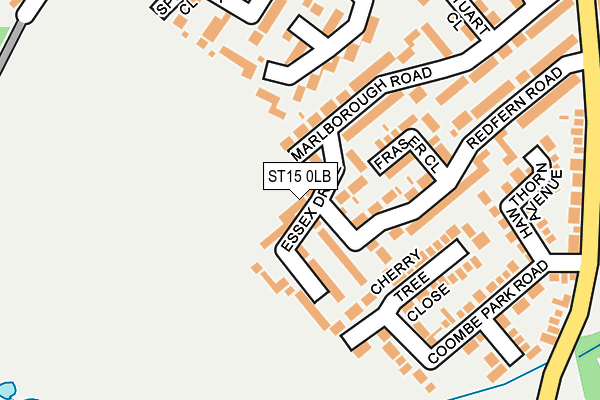 ST15 0LB map - OS OpenMap – Local (Ordnance Survey)