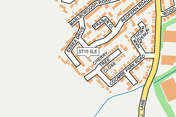 ST15 0LE map - OS OpenMap – Local (Ordnance Survey)