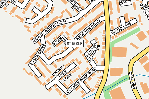 ST15 0LF map - OS OpenMap – Local (Ordnance Survey)