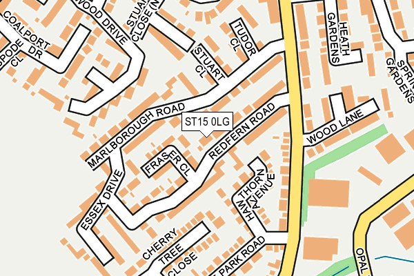 ST15 0LG map - OS OpenMap – Local (Ordnance Survey)