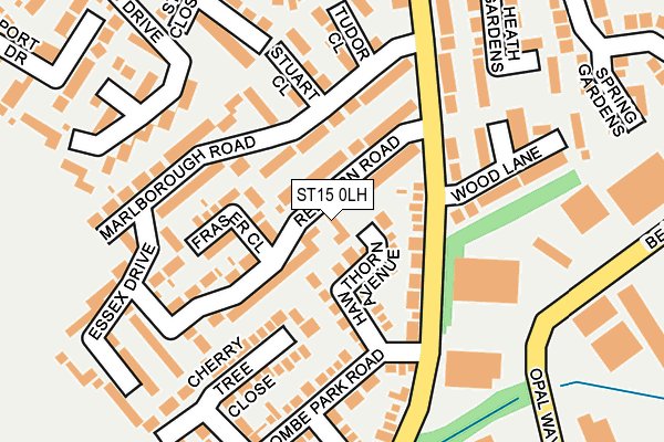 ST15 0LH map - OS OpenMap – Local (Ordnance Survey)