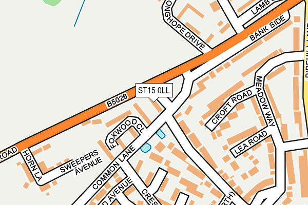 ST15 0LL map - OS OpenMap – Local (Ordnance Survey)