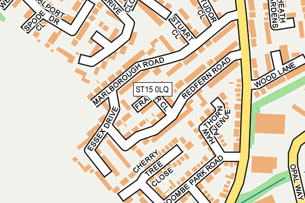 ST15 0LQ map - OS OpenMap – Local (Ordnance Survey)