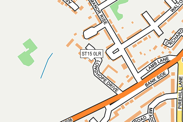 ST15 0LR map - OS OpenMap – Local (Ordnance Survey)