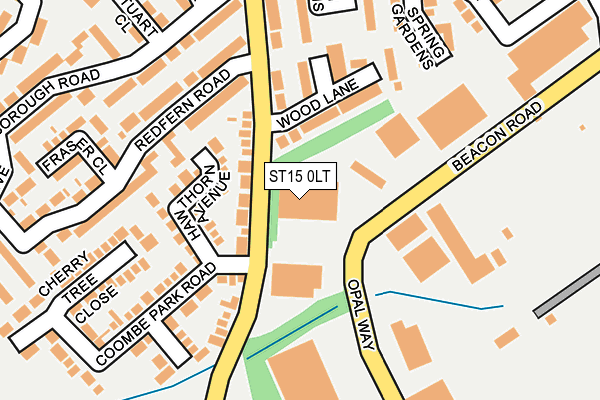 ST15 0LT map - OS OpenMap – Local (Ordnance Survey)