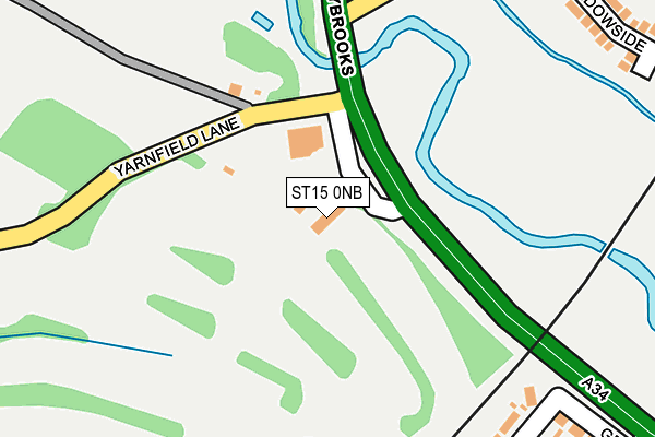 ST15 0NB map - OS OpenMap – Local (Ordnance Survey)
