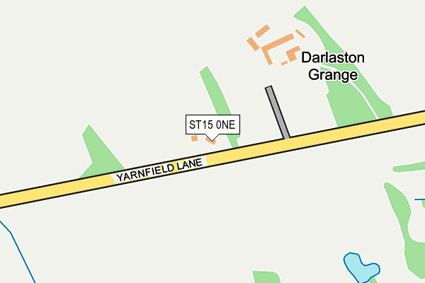 ST15 0NE map - OS OpenMap – Local (Ordnance Survey)