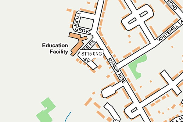 ST15 0NG map - OS OpenMap – Local (Ordnance Survey)