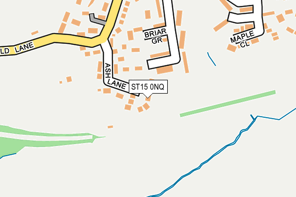 ST15 0NQ map - OS OpenMap – Local (Ordnance Survey)