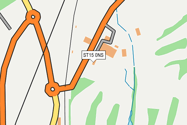 ST15 0NS map - OS OpenMap – Local (Ordnance Survey)