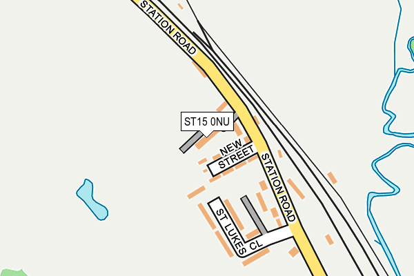 ST15 0NU map - OS OpenMap – Local (Ordnance Survey)