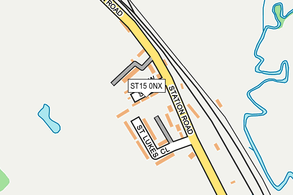 ST15 0NX map - OS OpenMap – Local (Ordnance Survey)