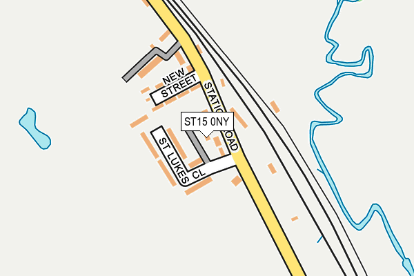 ST15 0NY map - OS OpenMap – Local (Ordnance Survey)