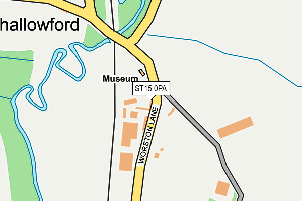 ST15 0PA map - OS OpenMap – Local (Ordnance Survey)