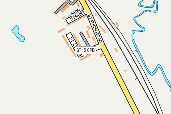 ST15 0PB map - OS OpenMap – Local (Ordnance Survey)