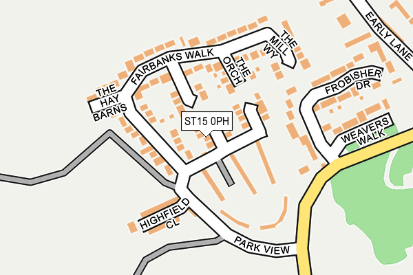 ST15 0PH map - OS OpenMap – Local (Ordnance Survey)