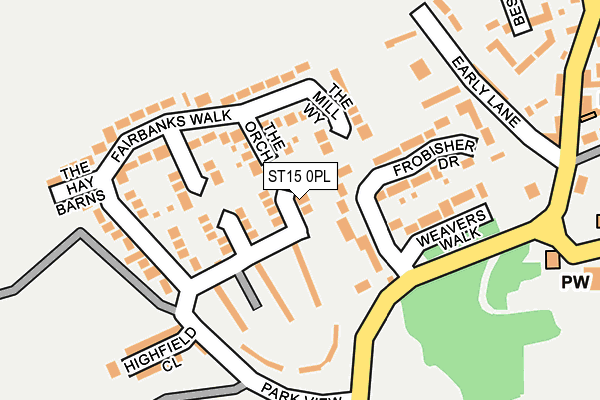 ST15 0PL map - OS OpenMap – Local (Ordnance Survey)