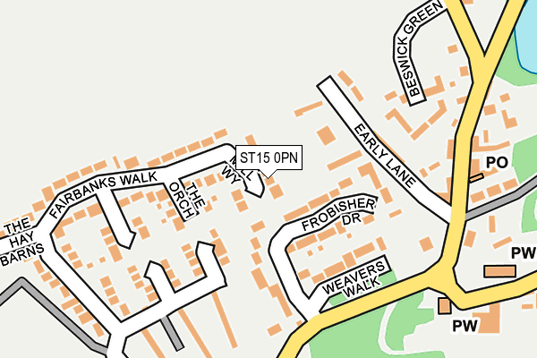 ST15 0PN map - OS OpenMap – Local (Ordnance Survey)