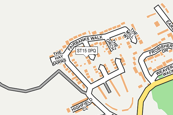 ST15 0PQ map - OS OpenMap – Local (Ordnance Survey)