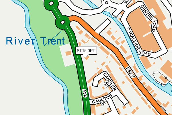 ST15 0PT map - OS OpenMap – Local (Ordnance Survey)