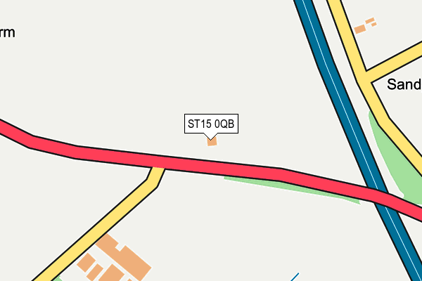 ST15 0QB map - OS OpenMap – Local (Ordnance Survey)