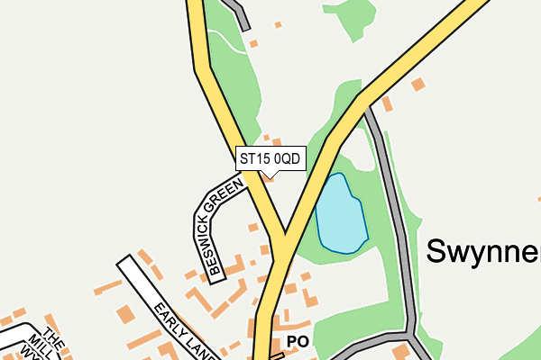 ST15 0QD map - OS OpenMap – Local (Ordnance Survey)