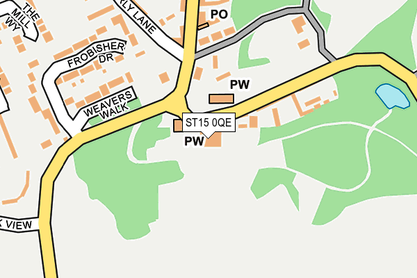 ST15 0QE map - OS OpenMap – Local (Ordnance Survey)