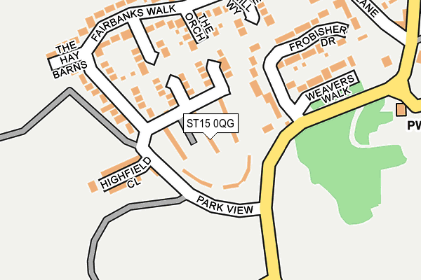 ST15 0QG map - OS OpenMap – Local (Ordnance Survey)